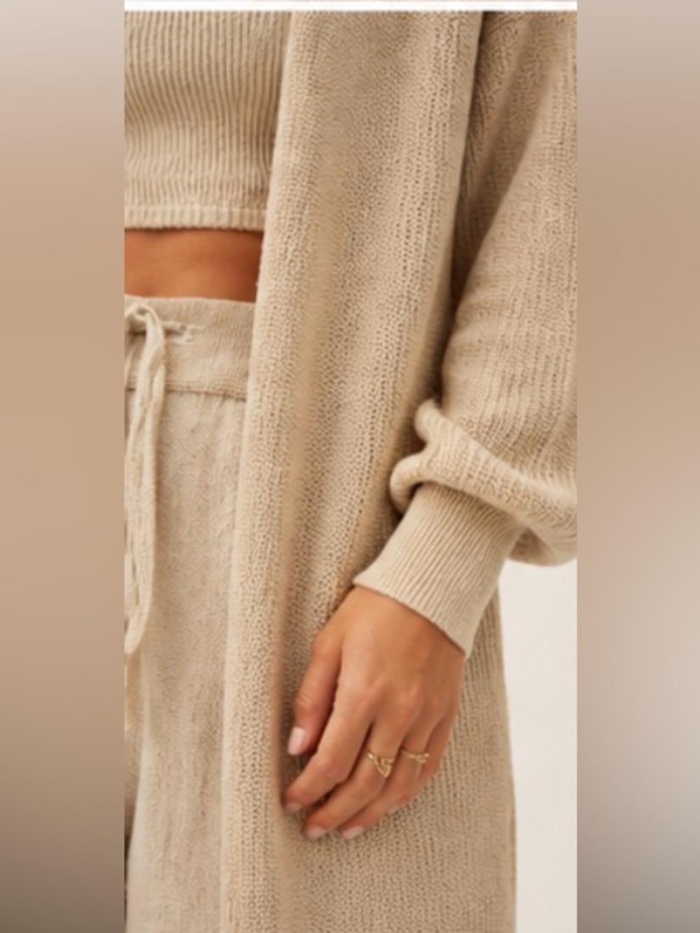 Free People Beach oversized knit duster cardigan - Picture 4 of 8